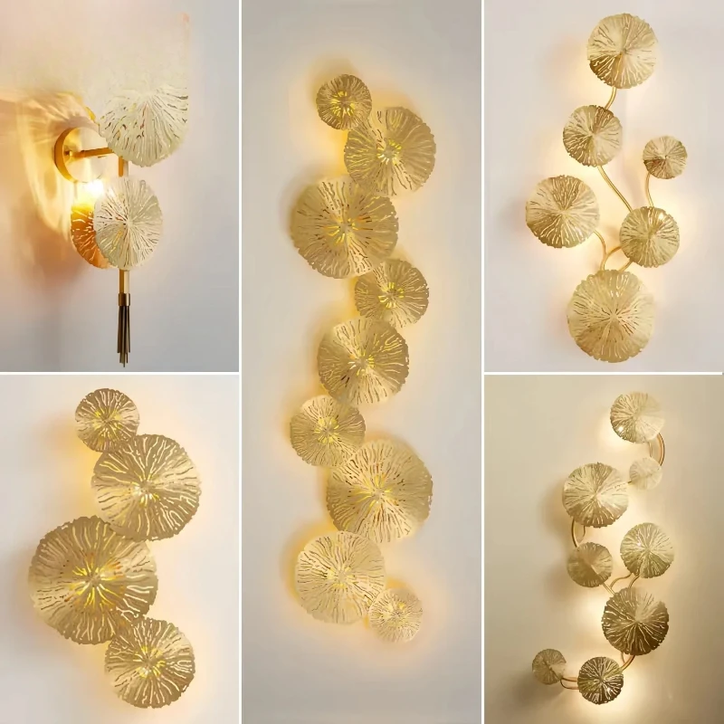 

Modern Ginkgo Leaf Decorative Wall Hanging Light for Living Room Bedroom Kitchen Facility Hall Staircase Home Decoration Luxury