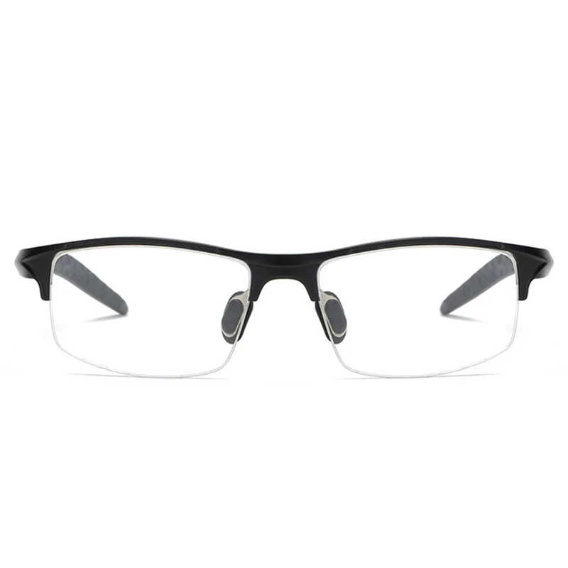 Sport Half Frame Square Prescription Glasses Nearsighted Aluminum Magnesium 8177 Myopia Spectacles Diopter 0 -0.5 -0.75 To -6