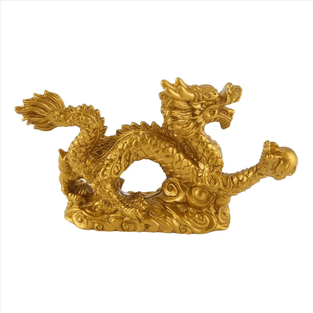 BAAQ Chinese Zodiac Golden Dragon Statue Animal Decoration Home Decoration