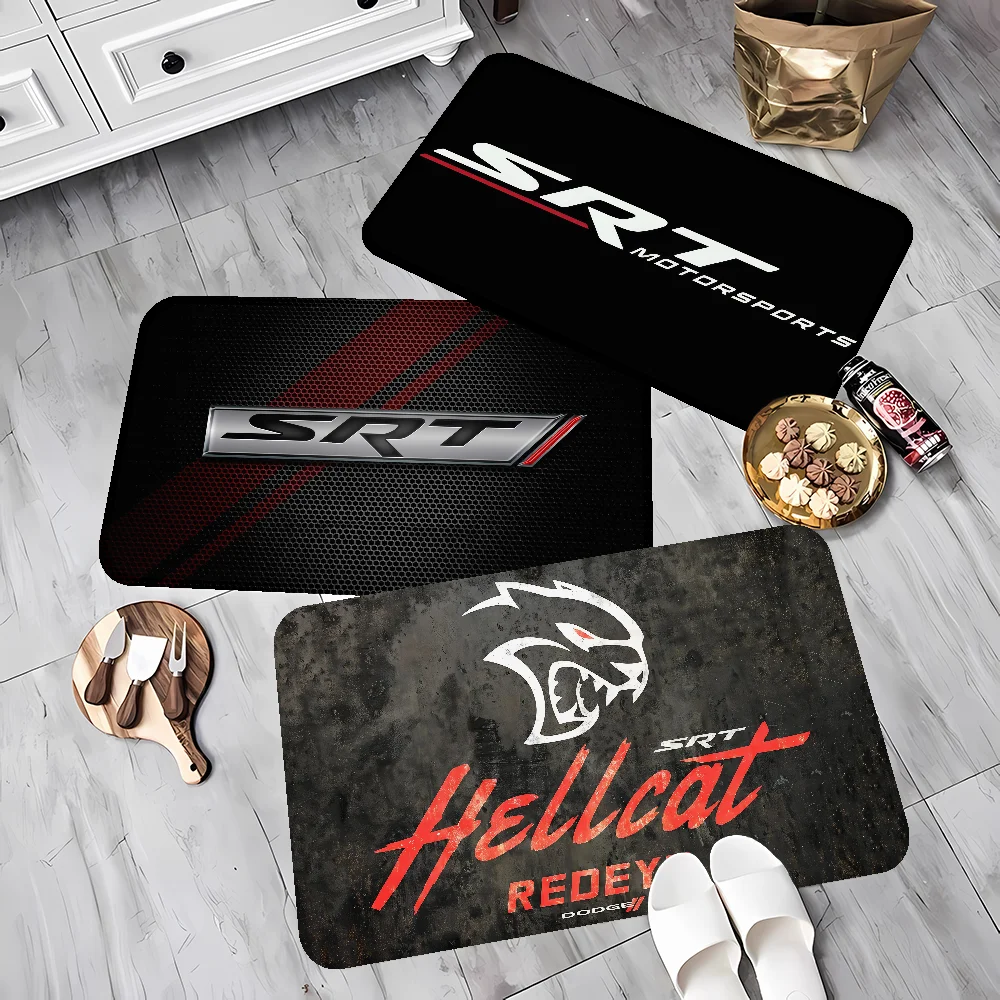 SRT Hellcat Demon Dodge Hallway Carpet Non-Slip Laundry Room Mat Laundry Decor Balcony Child Living Room Bedside Area Rugs
