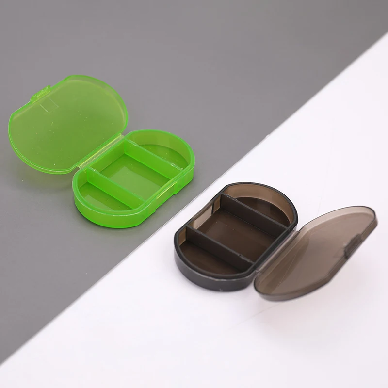 

1 Pc 3 Compartment Pill Box Mini Portable Plastic Pill Box Medicine Dispensing Storage Organizer