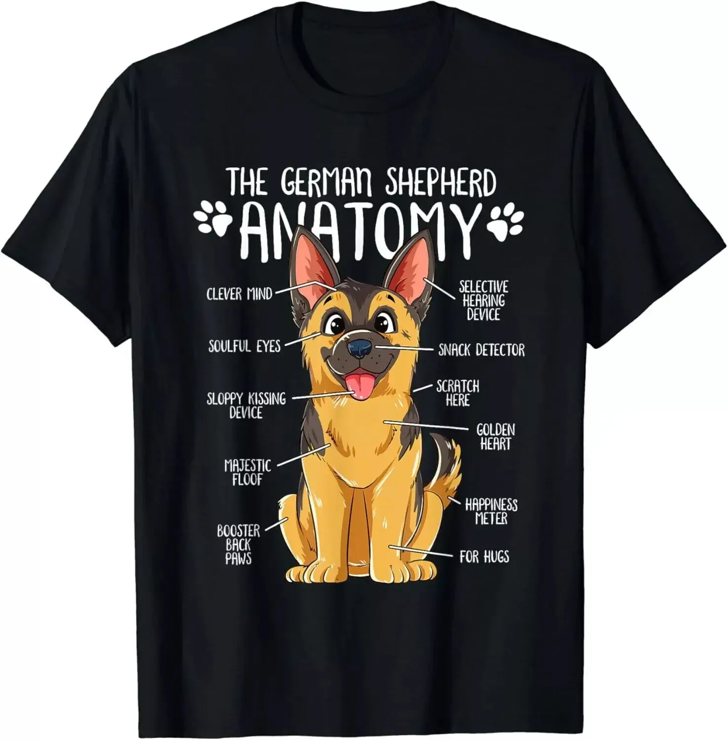 Funny Anatomy German Shepherd Dog Owner Gift Unisex T-Shirt