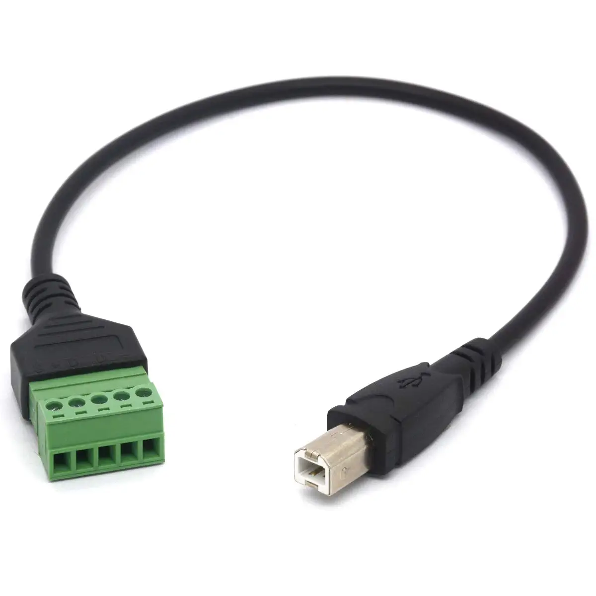 Printer Cable, USB 2.0 Male to 5 Pins Terminal Quick Connect Printer  Connector Solderless Extention CableExtension Cable