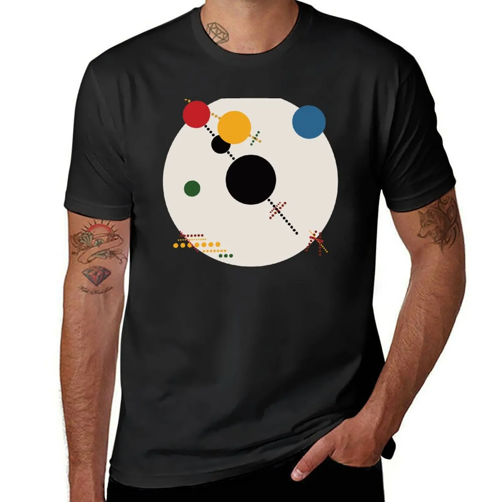 Suprematist malevich inspired minimalist circles composition 2 T-Shirt plus size tops plain boys whites black t shirts for men