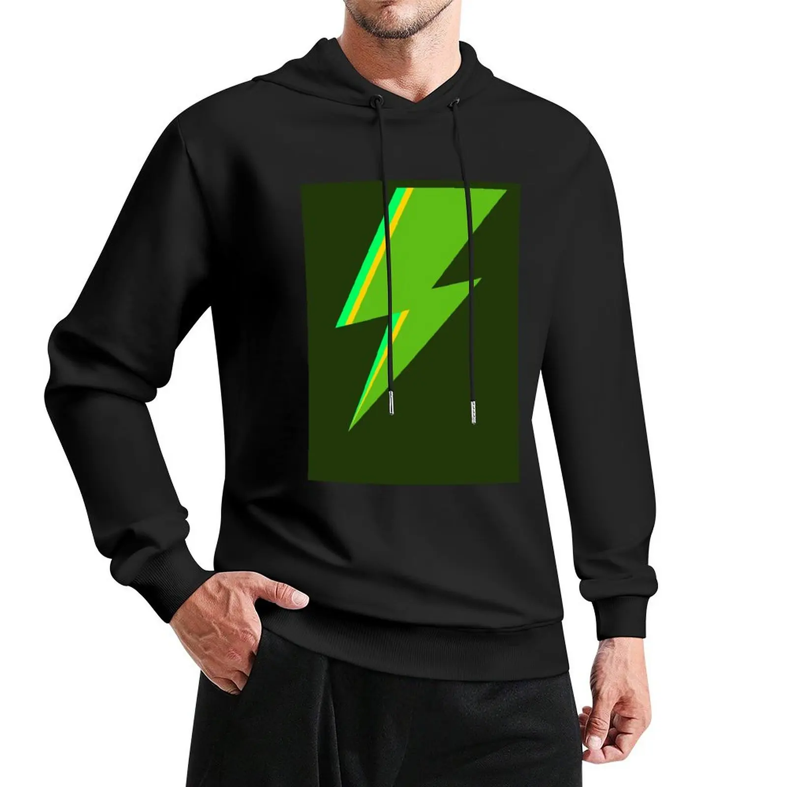 

Rock and Roll Lightning bolt (Green Version) Pullover Hoodie korean clothes men clothes new in hoodies & sweat-shirt