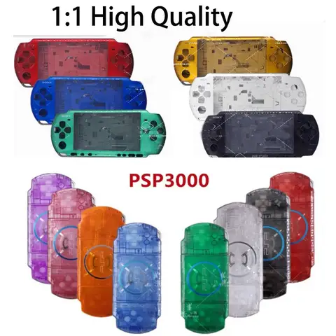 Capa de placa frontal de substituição para console de jogos psp3000, capa com kit de botões para psp 3000 3006 3008 095 novo