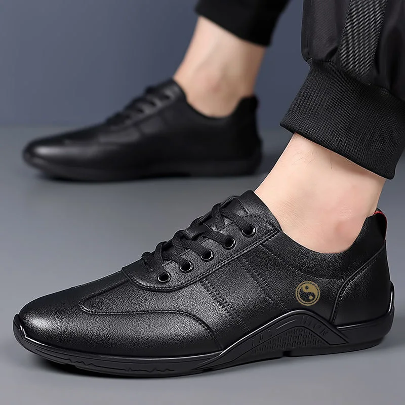 العلامة التجارية الكلاسيكية الكبار ممارسة الصينية التقليدية أحذية الكونغفو جلد طبيعي تاي تشي أحذية للجنسين مصمم فنون الدفاع عن النفس الأحذية #6