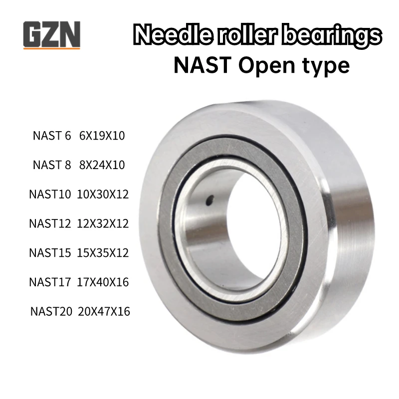 1PCS Open Separable Support Roller Bearing NAST 6 8 10 12 15 17 20 25 30 35 40 45 50