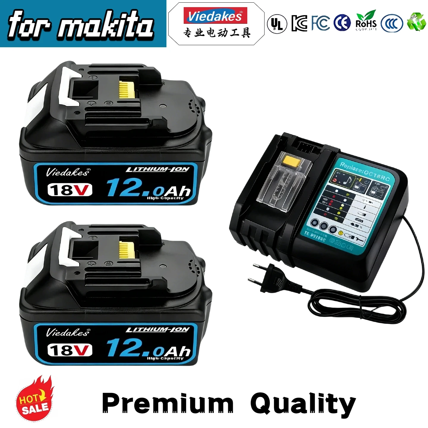 

Brand New for Makita 18V 12Ah Power Tool Battery Replacement Lithium Battery BL1830B BL1860