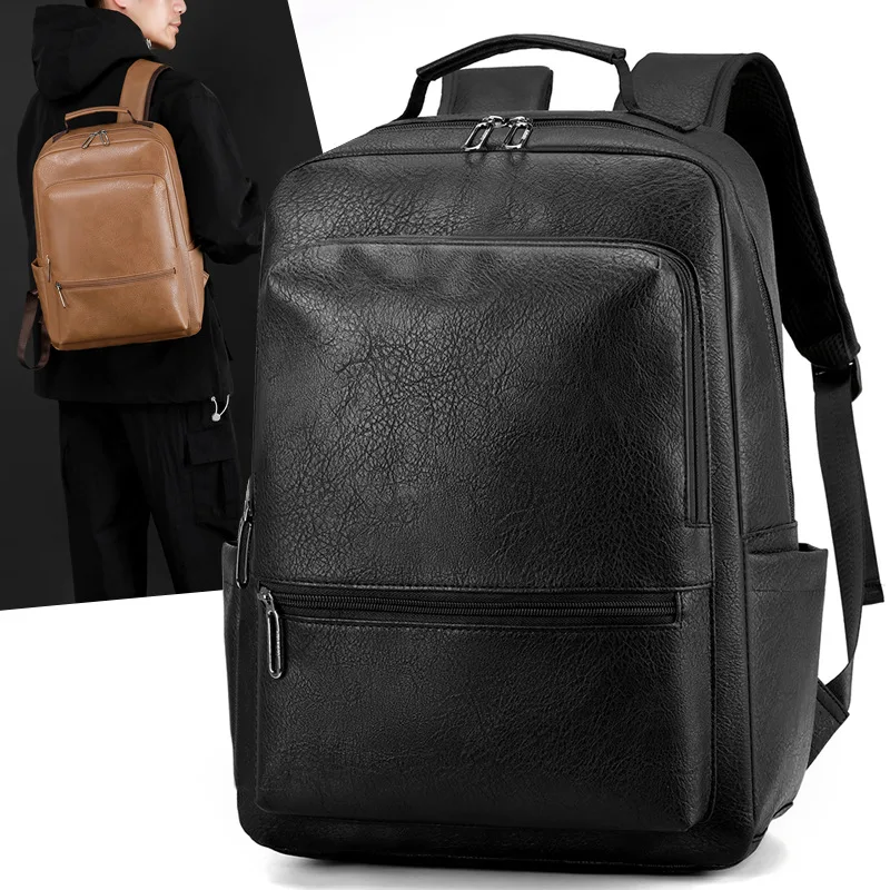 New Model Business Men's Double-shoulder Bag - Large Capacity Travel Backpack - Multi-functional Waterproof Computer Bag