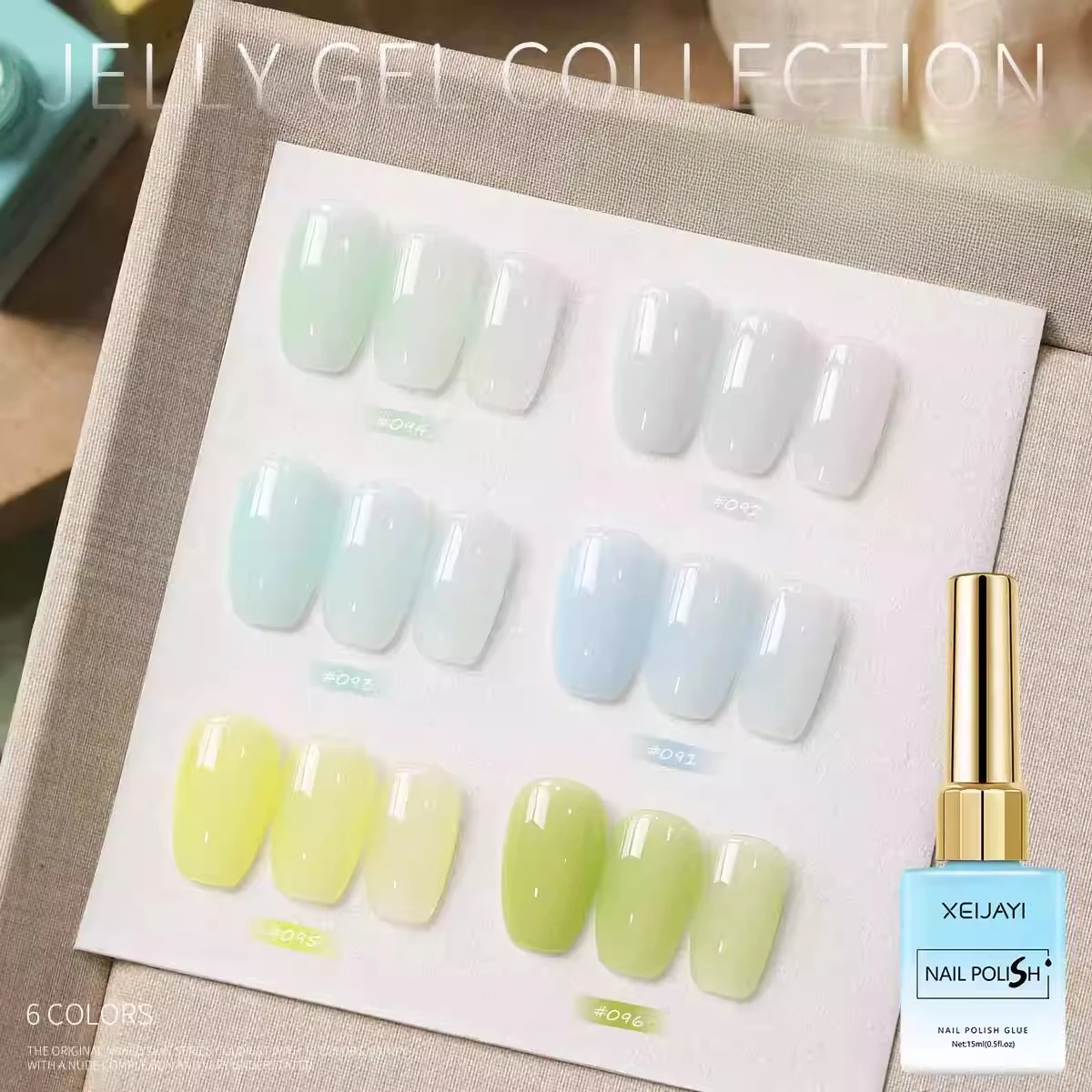 

Green Jelly Gel Nail Polish 15ml Translucent Clear Gel Polish French Manicure Milky Natural Transparent UV/LED Gel Varnishes