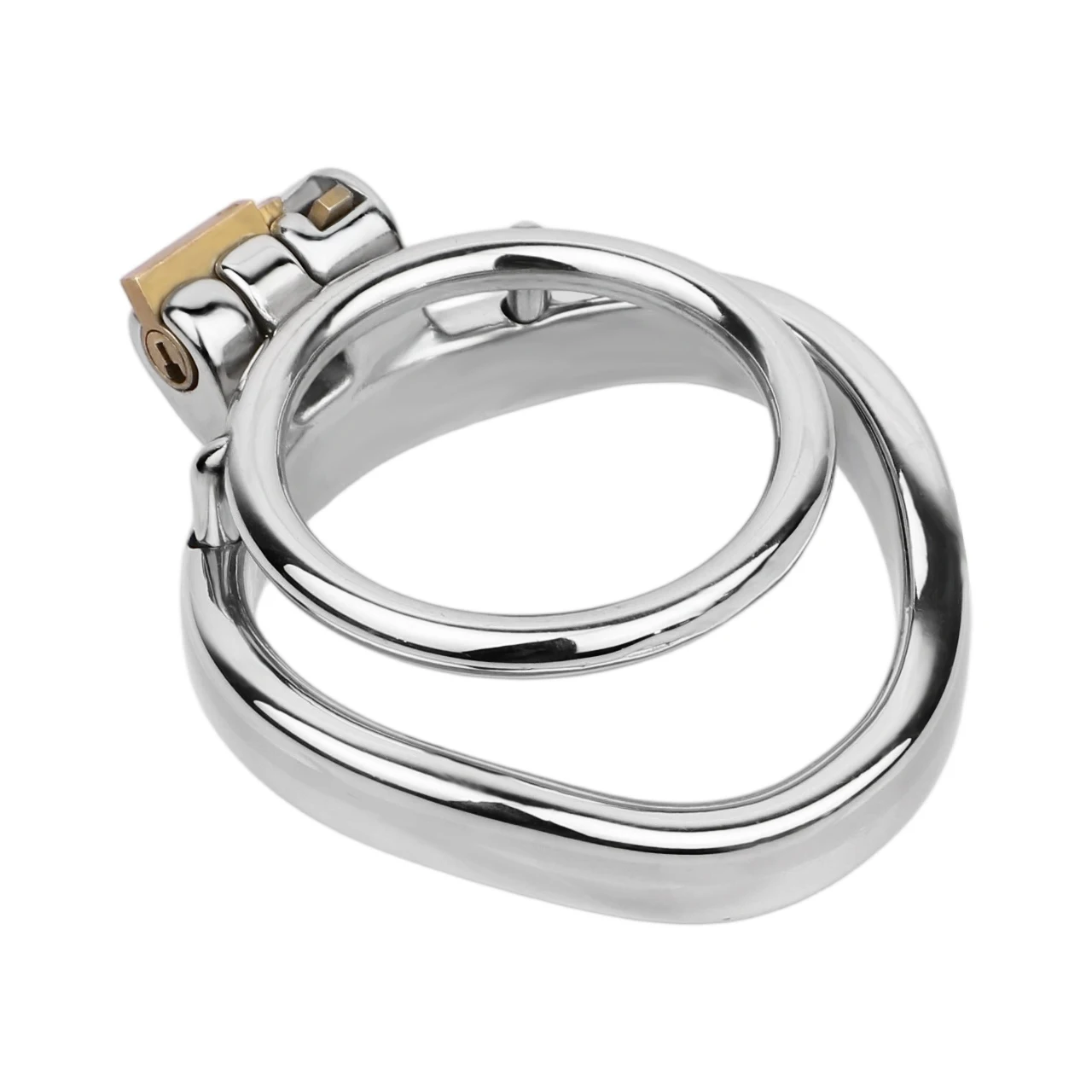 LEZEE Metal Male Chastity Cage Cock Cages With Locking Ring Hollow Out Penis Cage Device Urethral Lock BDSM Sex Toys For Men 18+ - view 3