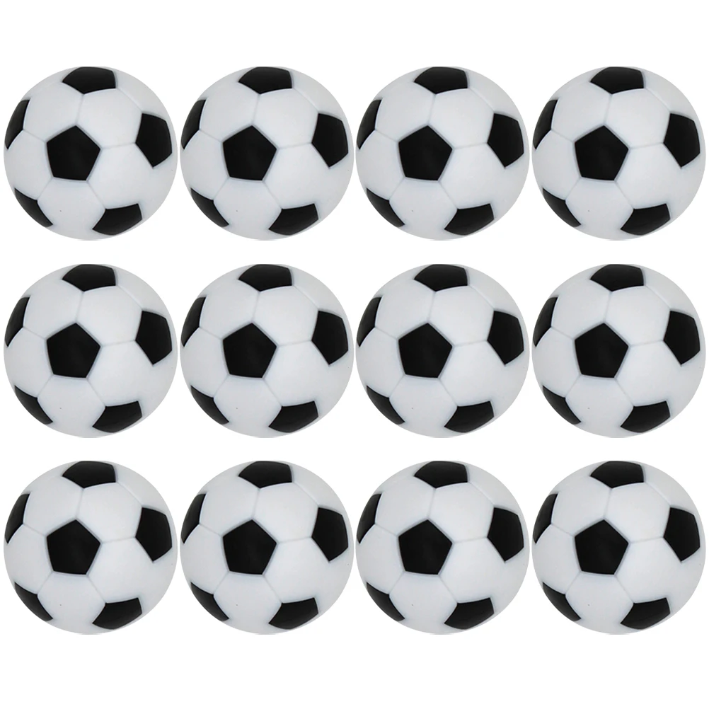 

12pcs 23mm Black White Table Football Balls Mini Children Foosball Game Accessories Smooth Rolling Frosted Surface Stable HIPS