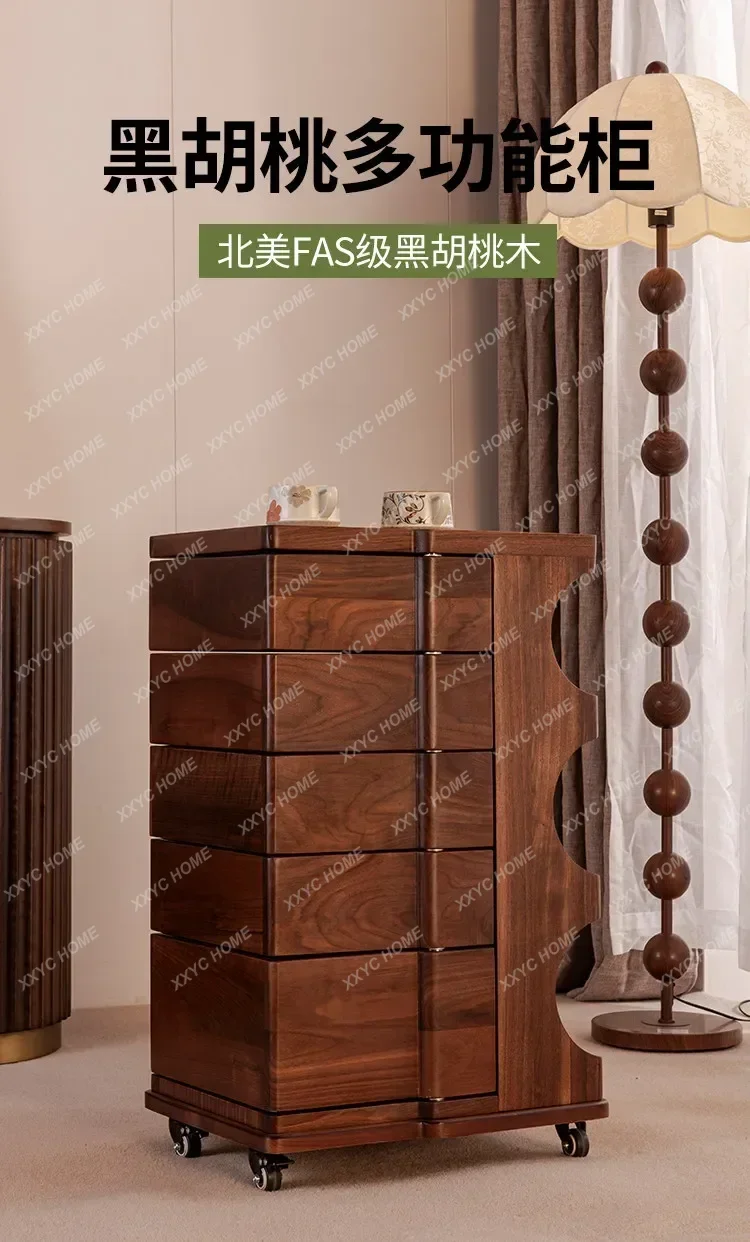 CXDZ North American solid wood cabinet multifunctional storage with multiple drawers and large capacity vintage storage tea cabi