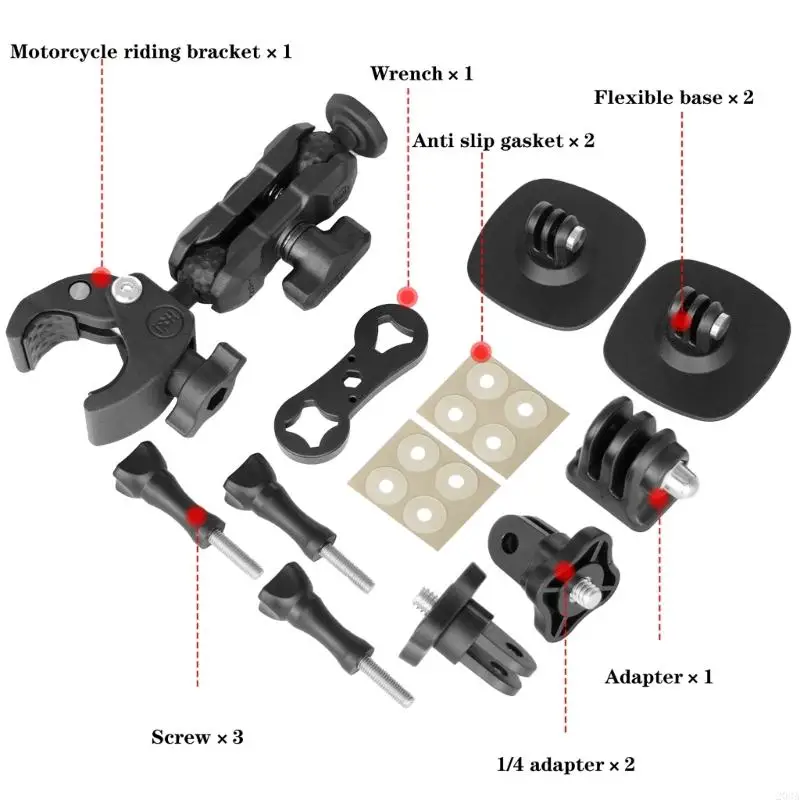 203A Secure Mount Bracket for Action Cameras Clamp Mount Enhances Filming Experience