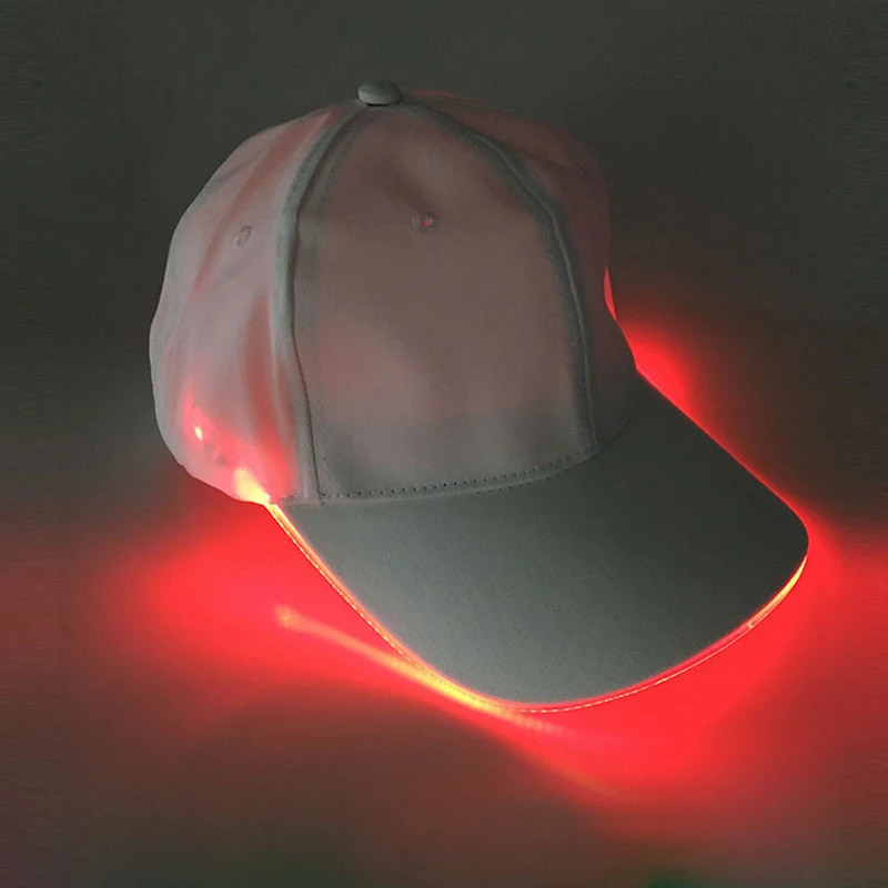 Trendy Light Up Glowing Baseball Hat LED Luminous Hip Hop Rap Cap DJ Dance NightClub Bar Party Props Neon Hiphop Hat Supplies