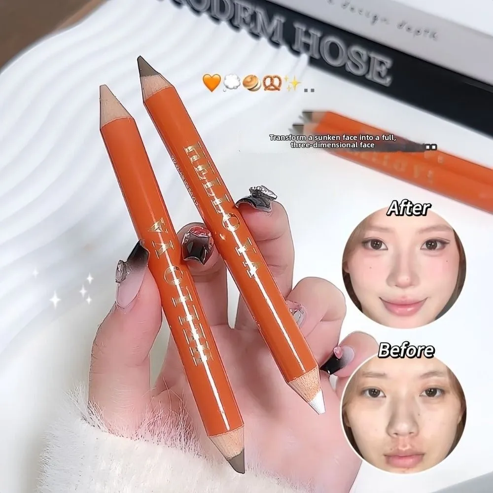 Hot Double-ended 2 in 1 Concealer Pencil Grey Three-dimensional Highlighting Makeup Cosmetics for Face Makeup