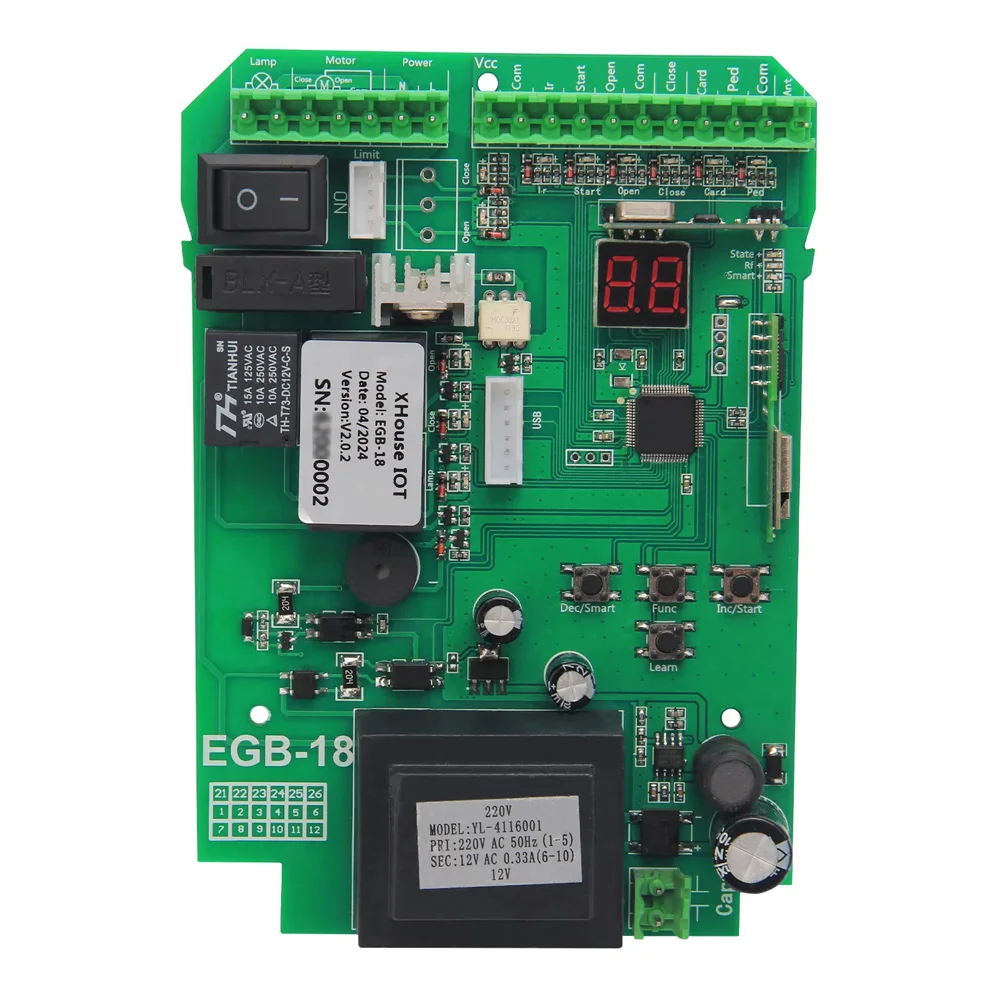 Wireless IoT WiFi Sliding Gate Opener Controller – PCB for Automatic Gate Systems