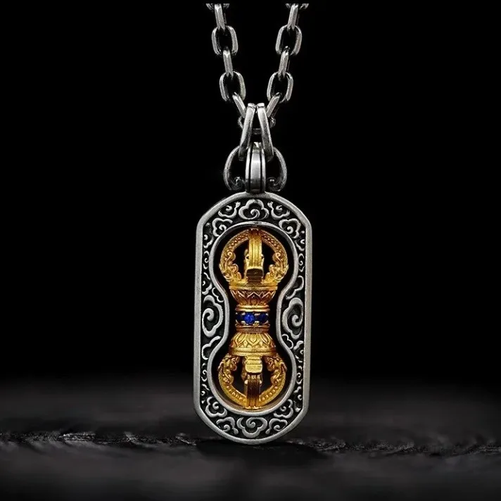 

Тибетское благоприятное ожерелье с подвеской в виде облака Ваджра, вращающееся, китайско-шикарная тибетская культура, ожерелье в этническом стиле с удачами