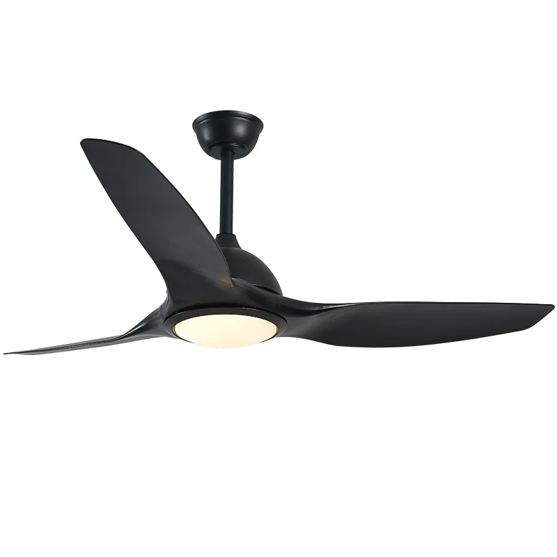 Model 666 52 Inch Modern Ceiling Fan With Light Remote Control Plastic Material For Air Cooling For Household Use