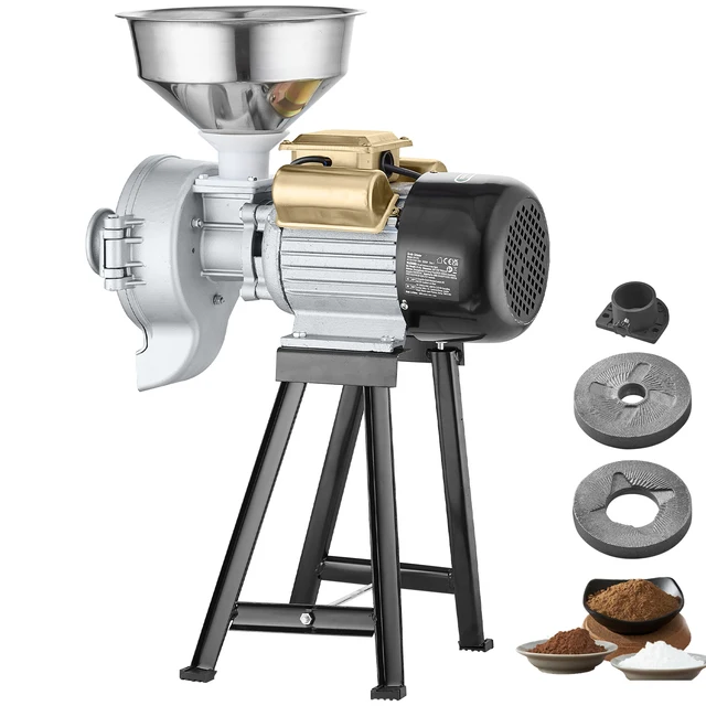 SucceBuy Electric Grain Mill Grinder 3000W Spice Grinders Commercial Corn Mill with Funnel Cereal Wheat Grinders Dry&Wet Grinder SucceBuy Electric Grain Mill Grinder 3000W Spice Grinders Commercial Corn Mill with Funnel Cereal Wheat Grinders Dry&Wet Grinder