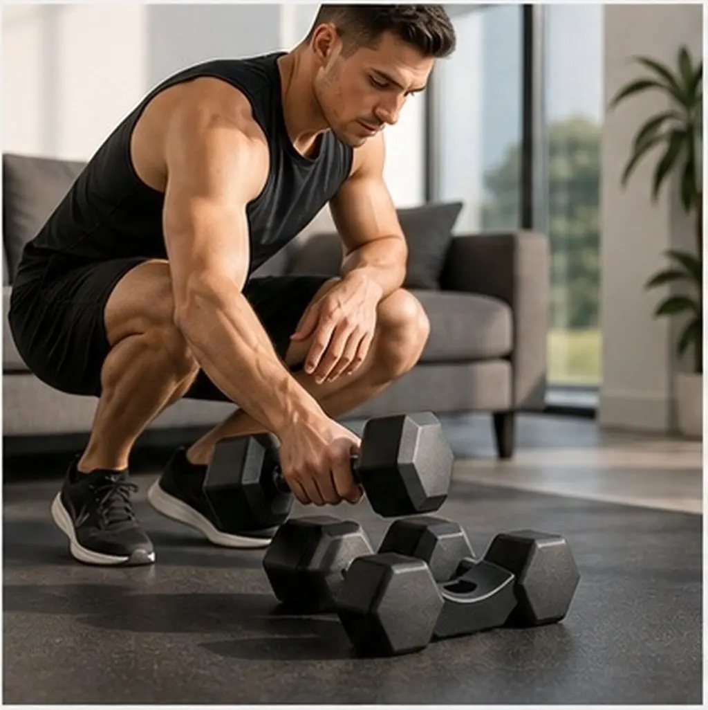 4Pcs Dumbbell Storage Rack Plastic Sturdy Dumbbell Bracket Home Gym Fitness Equipment Holder Prevention Rolling Floor Protection