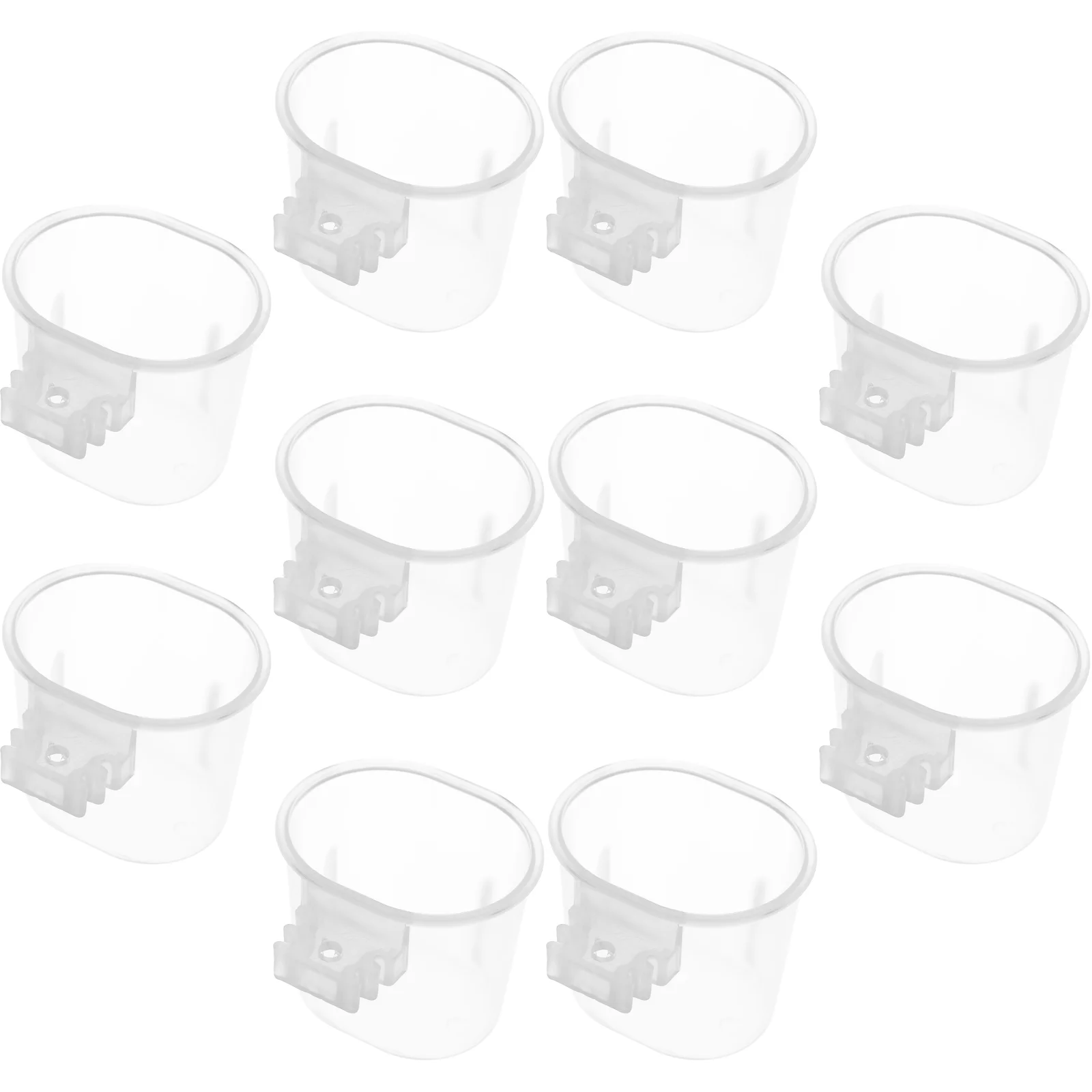 

10Pcs Parrot Feeder Small Bird Food and Water Bowl Durable Hanging Cage Container Feeding Dish Bird Food Bowl Parakeet Feeder