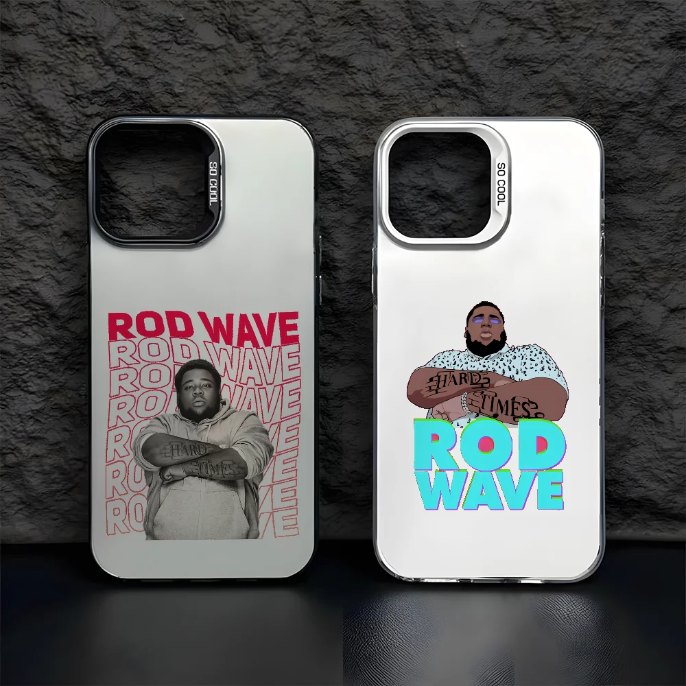 Classic R-Rod W-Wave Rapper Phone Case For iPhone 16 15 14 13 12 11 Pro Max Black Matte Multicolor Laser Metallic Aurora Cover