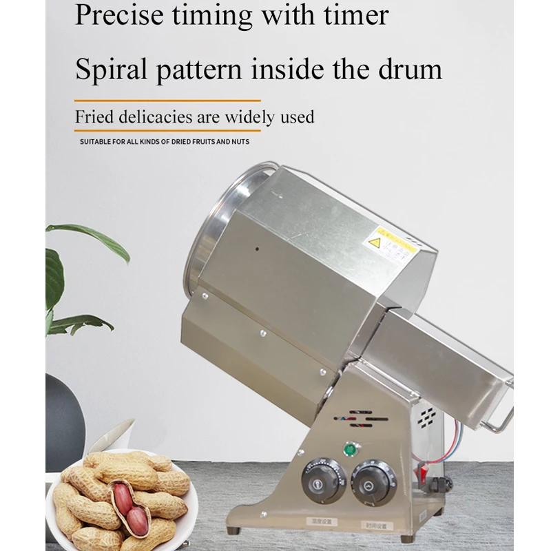 Nut Roaster Industrial Fried Sunflower Seeds Peanut Cashew Nut Chestnut Roasting Processing Machine