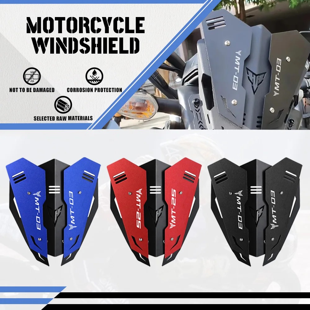 

MT25 MT-25 Motorcycle Windshield WindDeflector Guard Windscreen Windproof Hood For YAMAHA MT-03 MT03 MT 03 2020 2021 2022 2023