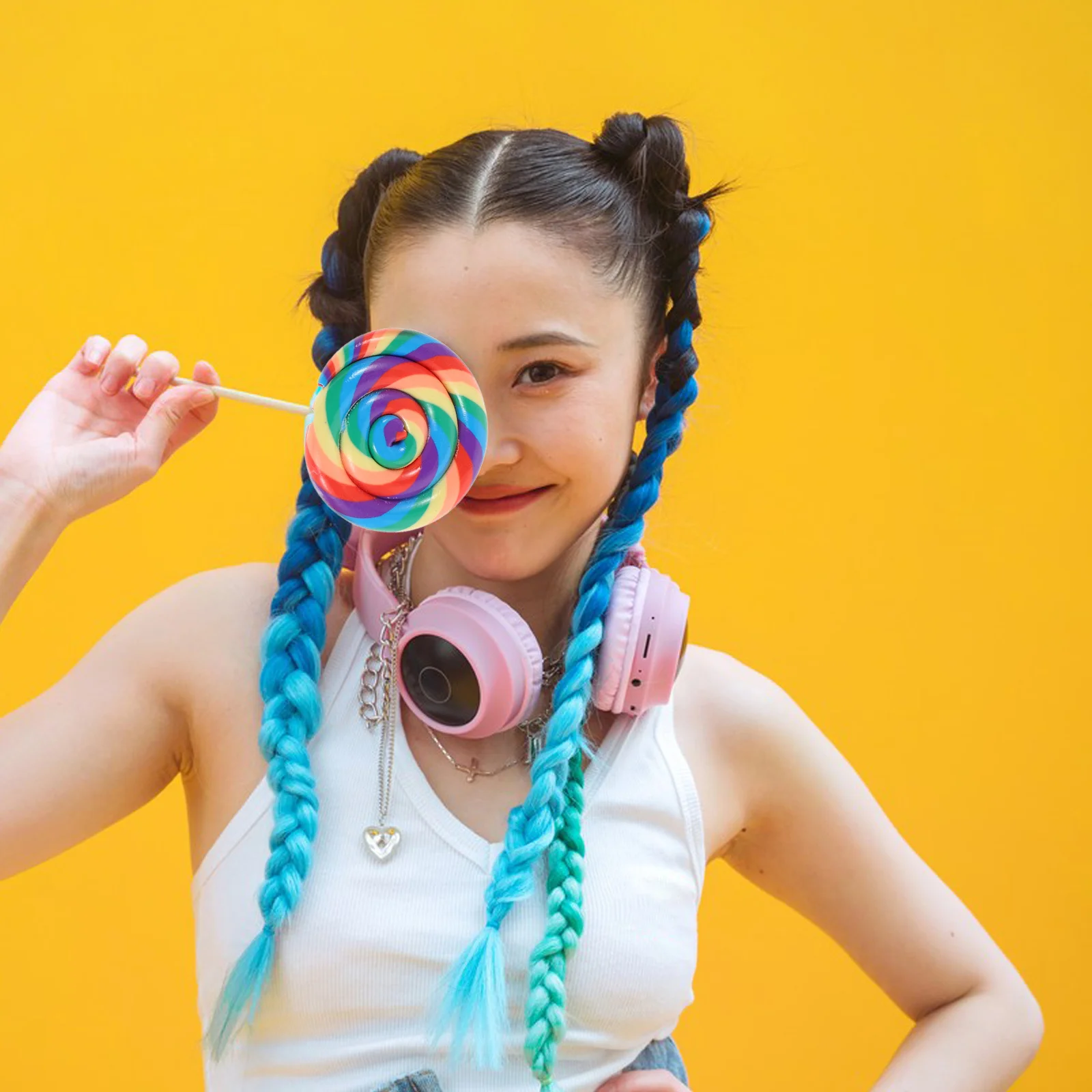 

4pcs 4 PCS Fake Candy Birthday Lollipop Ornament Sticks Props Lollipops Christmas Hanging