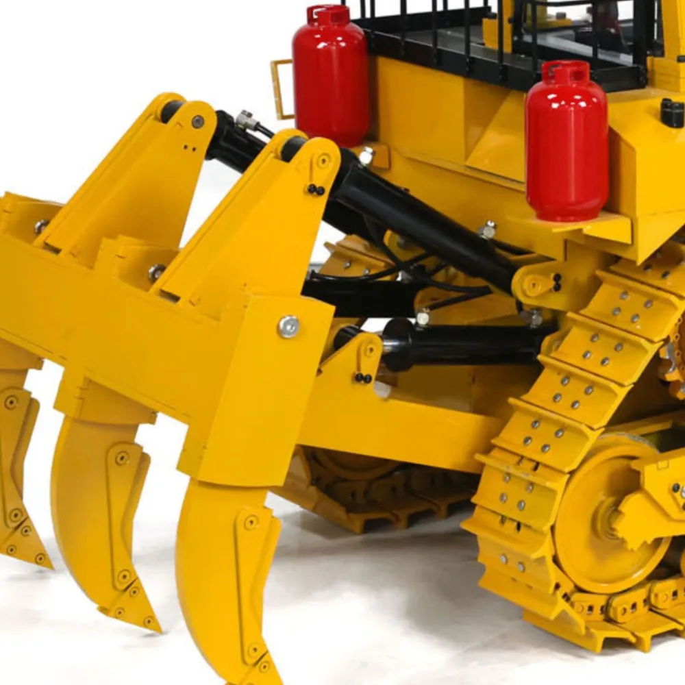 1/10 RC Bulldozer Idraulico Macchina Pesante D11T Metallo Gigante Dozer RTR Doppie Pompe Radio Controllo Modello Scaletta Elettrica Fumo