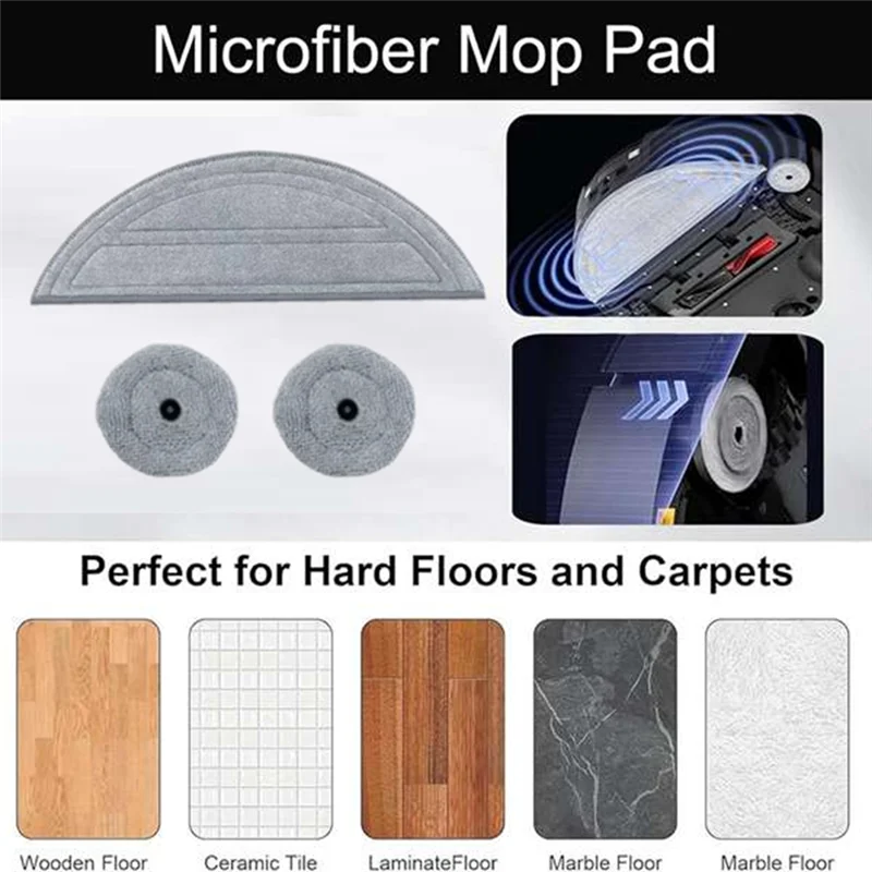 ABZA-untuk Roborock Saros 10/G30/S9 Maxv Ultra/S90ver/A1460RR Kit Aksesori Sikat Filter Hepa Bagian Tas Debu Kain Pel