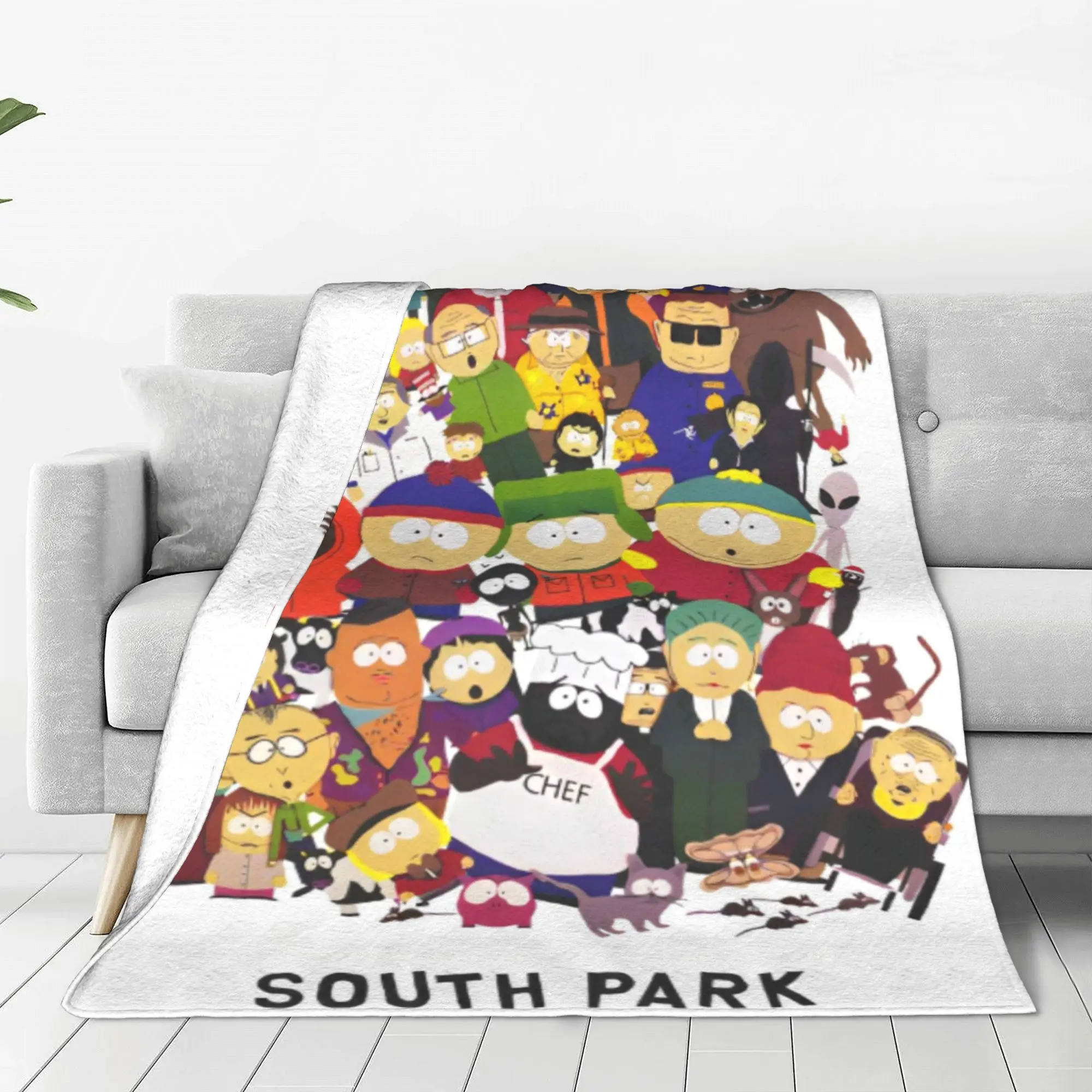 Southes Cartoon Parks RPG Game Knitted Blankets Fleece Cute Funny Warm Throw Blankets for Airplane Travel Bed Rug Piece