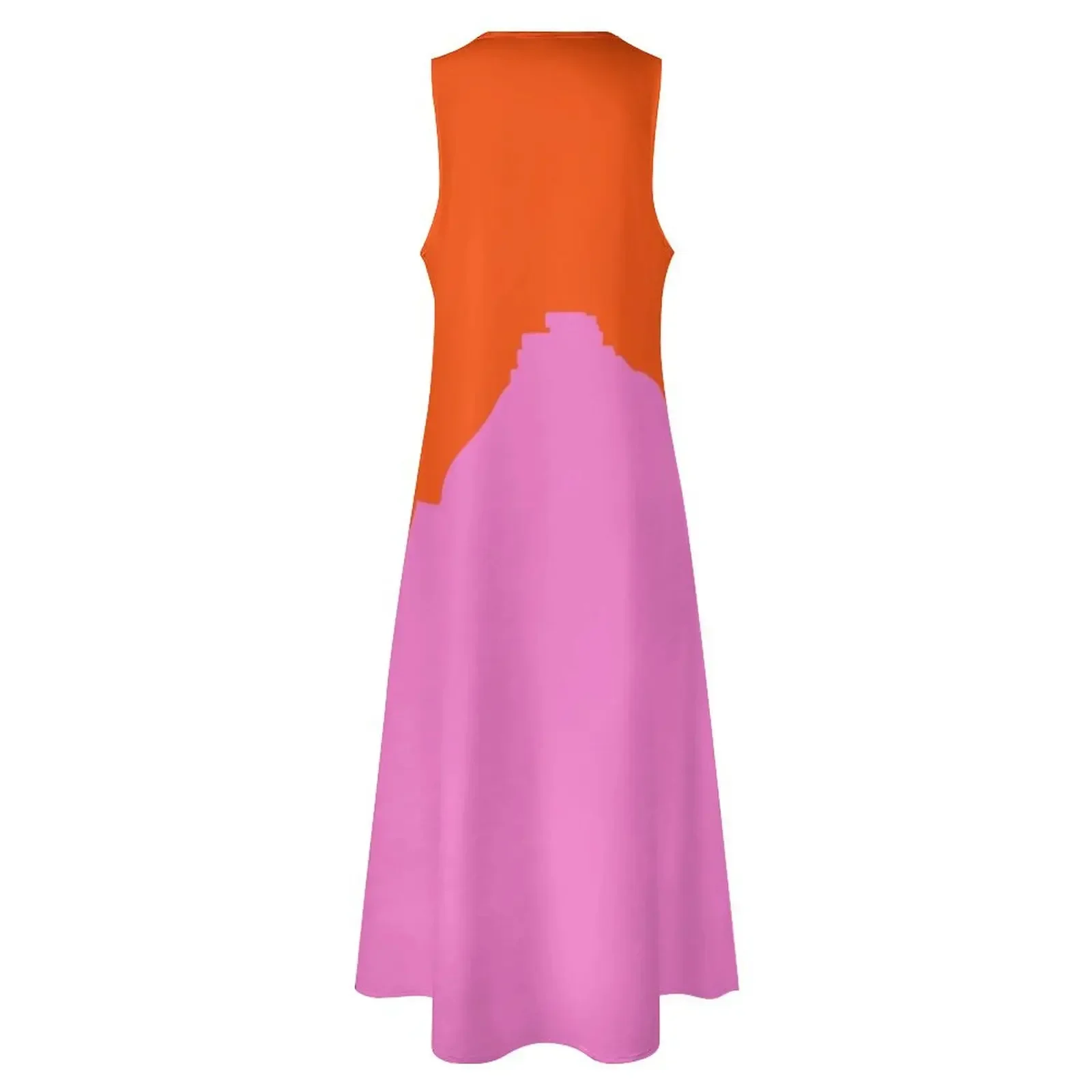 ピンクの山とオレンジ色の空のロングドレス、ラグジュアリーなレディースイブニングドレス、2025年夏の女性用プロムガウン、バンデージドレス