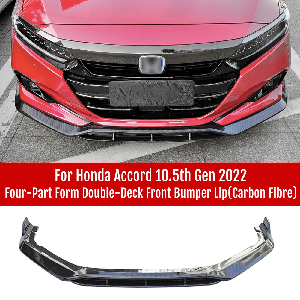 

Front Bumper Under chin Lip Splitter Spoiler Guard Cover For Honda Accord 10.5th Gen 2021-2022 Exterior Accessories Tuning Parts