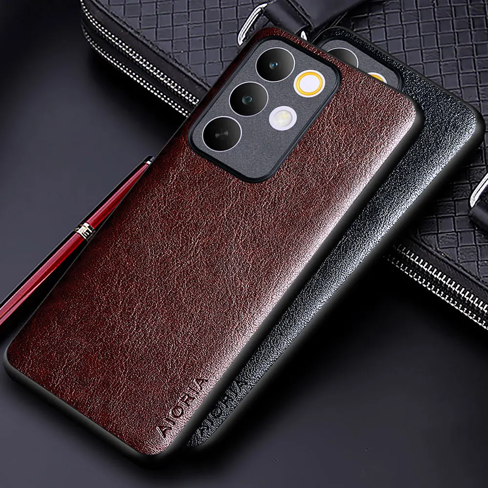 Funda de cuero PU de lujo para Oppo Realme C85 C75 C71 C65 C63 C55 Funda Business Color sólido Soft Tup&hard Pc Cover