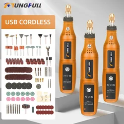Mini Wireless Drill Rechargeable Polishing Machine DIY Mini Rotary Tool USB Engraving Tool Dremel Tool Modeling Mini Drill