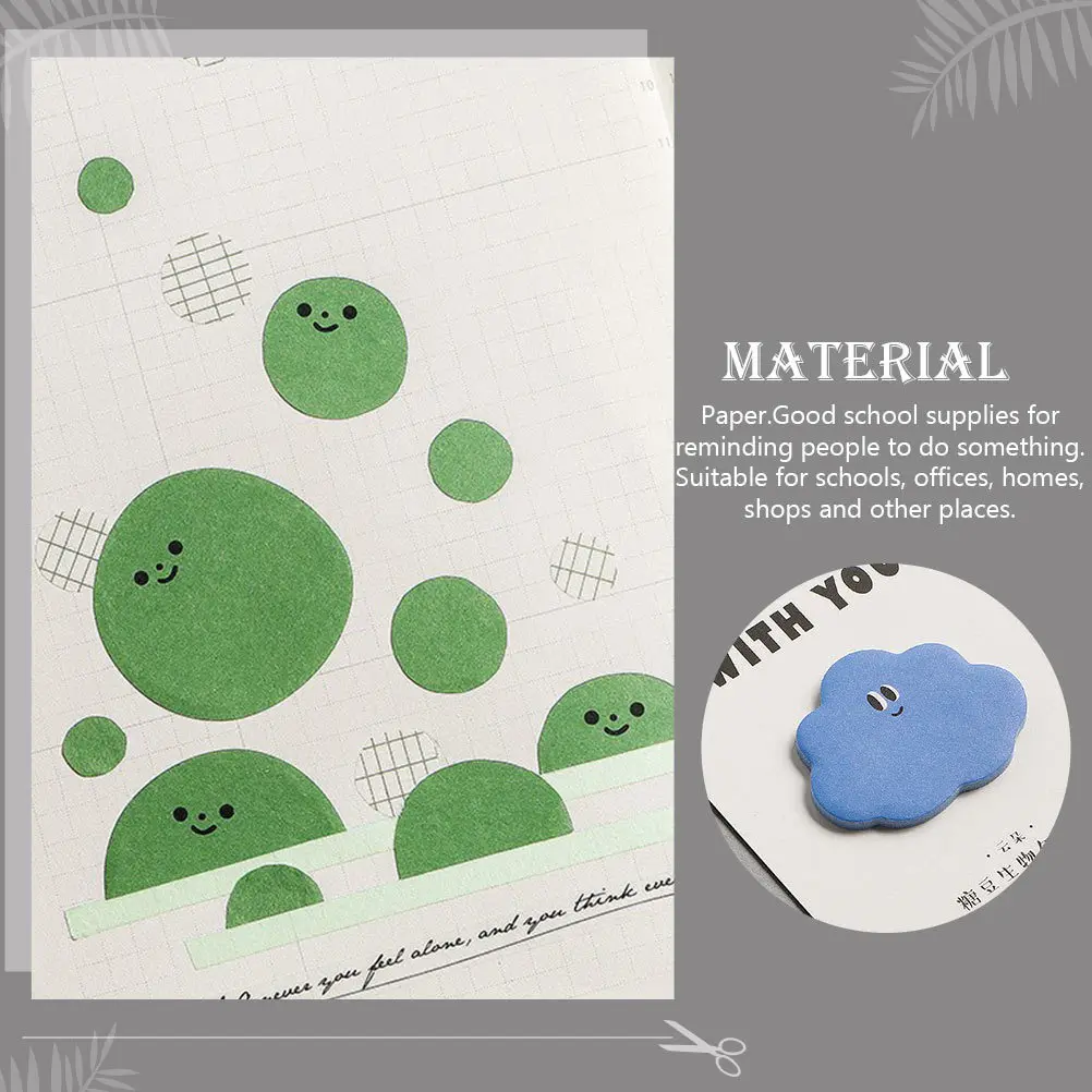 

6pcs Gradient Memo Sticker Paper Notepads Adhesive Notes Labels For School Office Home Sticky Reminder Book Markers