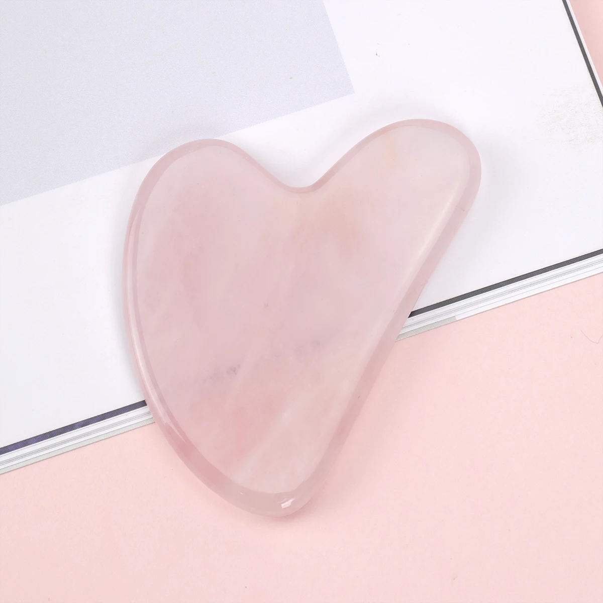 1pc Heart Shape Gua Sha Board Facial Scraping Massager Plate Natural Jade Face Spa Massager for Neck Back Body Beauty Care Tool