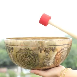 Handmade Nepal Bowls Bronze Tibetan Singing Bowls Heart Chakra Sound Healing Spiritual Instruments Meditation Pretty Bowl Set