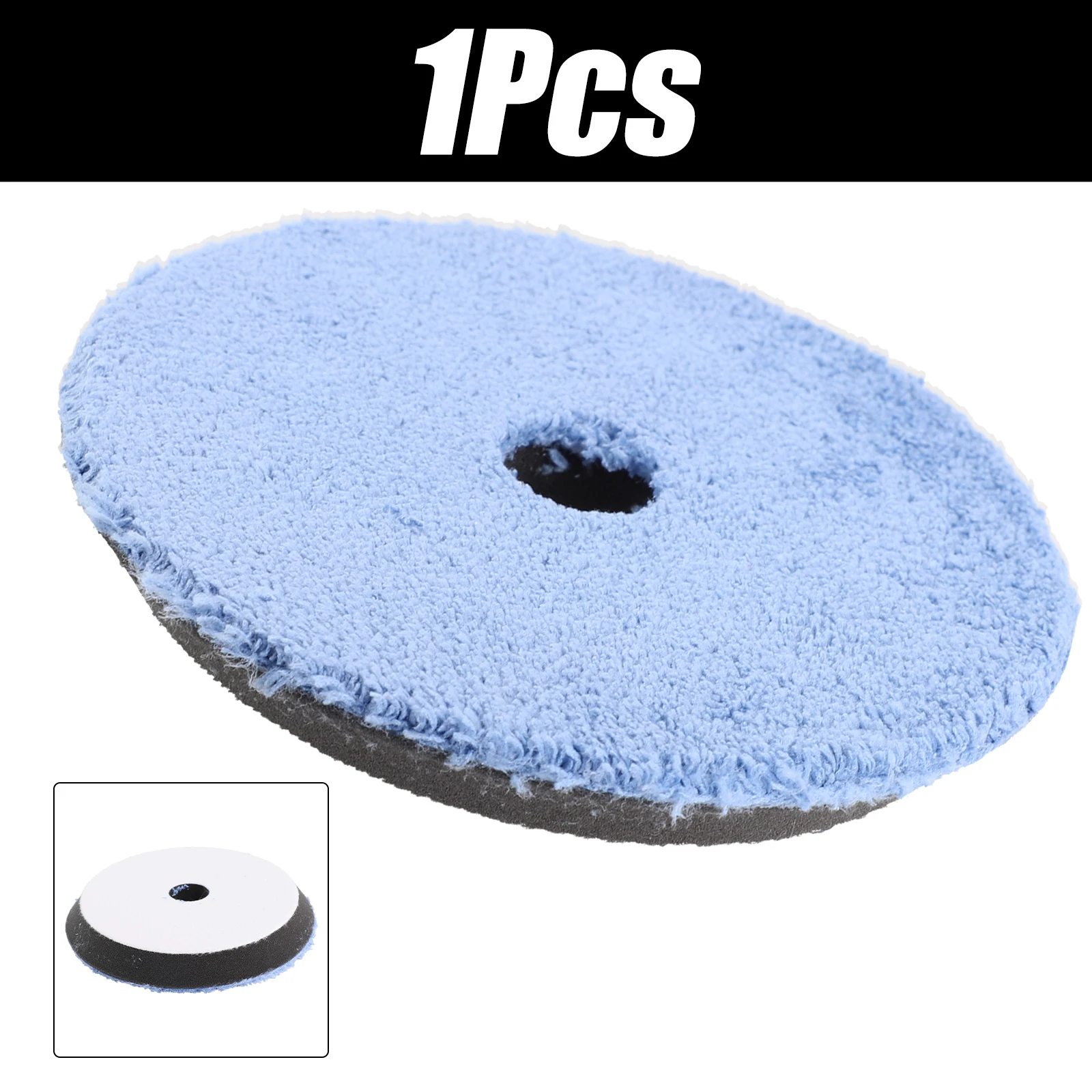 Microfiber Cleaning Tool Replacement Washable Removable Detachable Buffing Polishing pad Waxing 6 inch For Car Outdoor