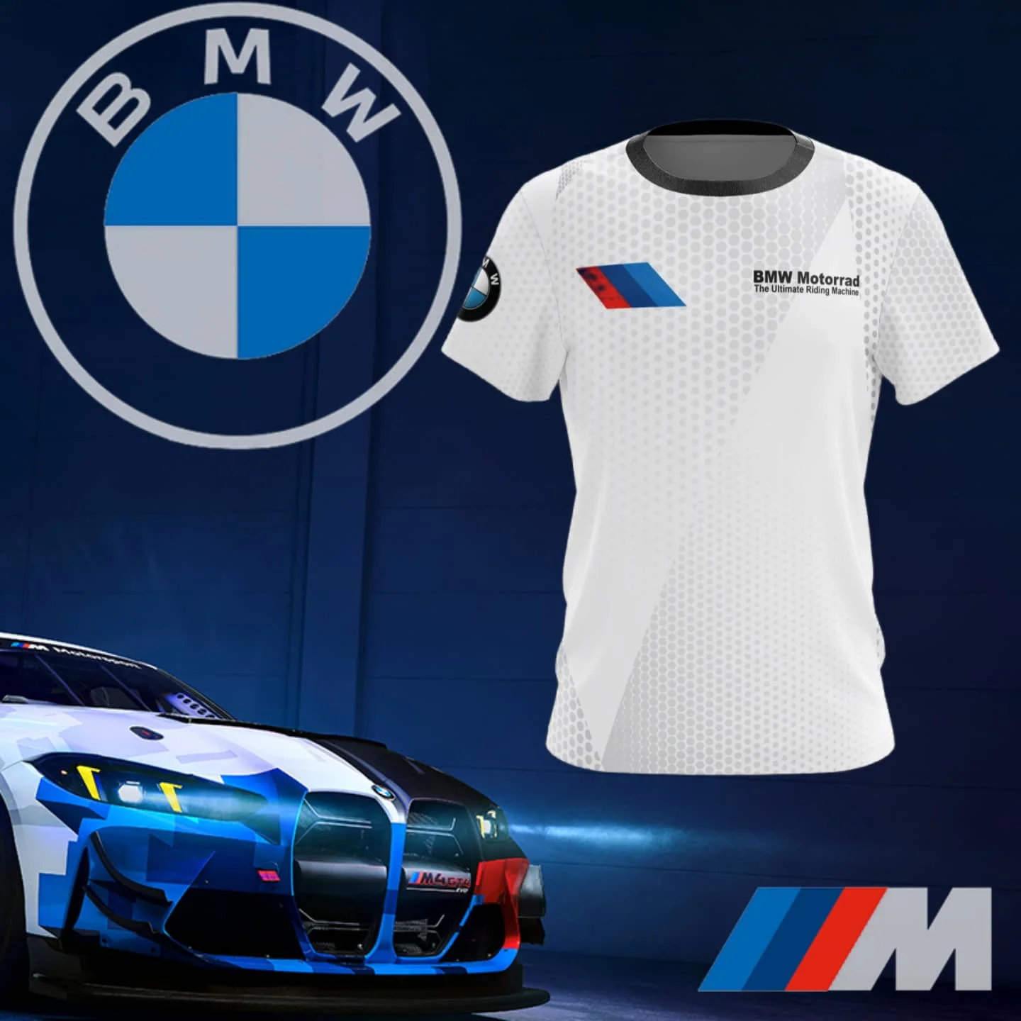 

Summer BMW White Quick-Drying T-Shirt High Quality Outdoor Motorcycle Extreme Sports Riding Short Sleeve Loose Casual Top Moto
