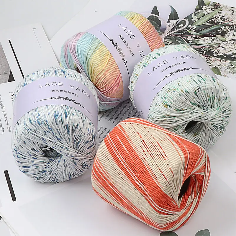 Duan Dye Lei Silk Thread Handmade Knitted Crochet DIY Shawl Thread Pure Cotton Woolen Medium Coarse Woolen Thread Wholesale