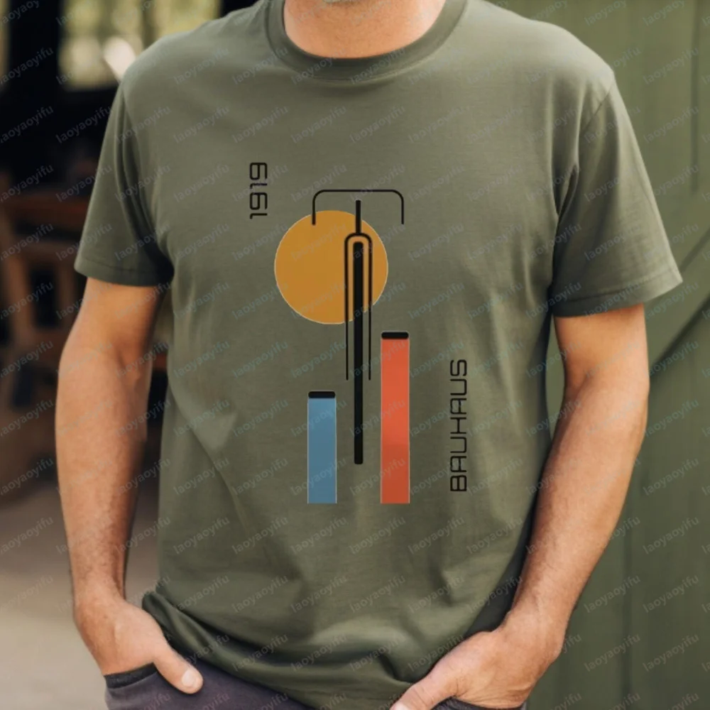 Bauhaus Bike T-Shirt Vintage Graphic Tee Cotton Men Clothing Graphic T Shirts Streetwear Harajuku High Quality Cotton Tops Tees