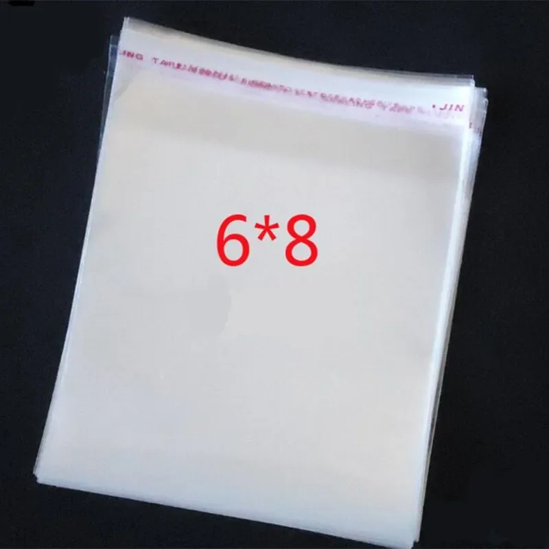 

4000PCS Self Adhesive Plastic Bag Self Adhesive Seal /E4 Clear Resealable Cellophane/OPP/Poly Bags 6*10CM Transparent Opp Bag