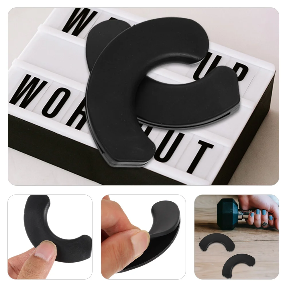 

10Pcs Plastic Dumbbell Pads Moon Style Floor Protector for Weights Secure Fit Weight Lifting Accessories Fitness Supplies Set