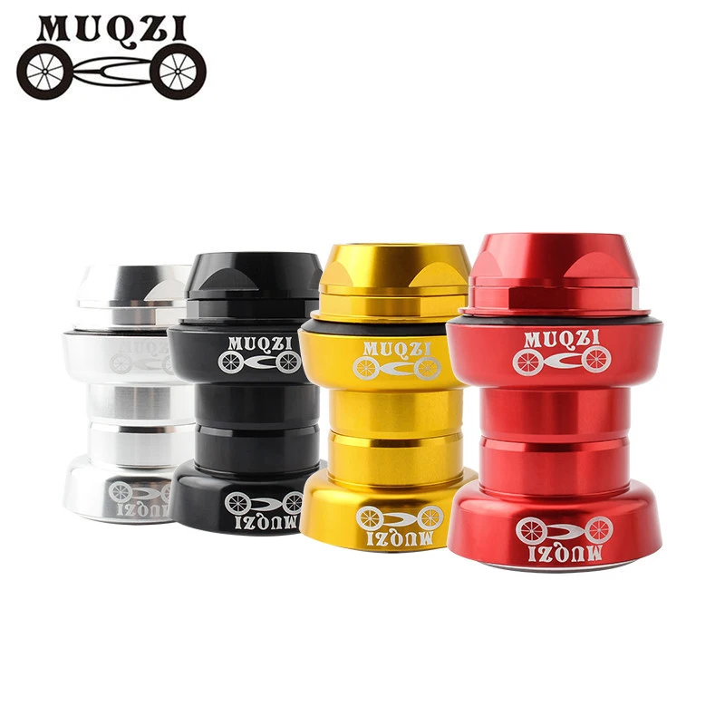 Muqzi Folding Road Bike Headset Bmx 30MM Integrated 1 1/8 Screw Thread Bolt Steering Column Cups Fork Bearing Press Bicycle