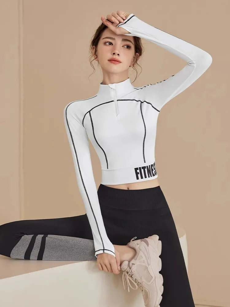 

Женский комплект спортивной одежды для фитнеса и йоги: высококачественная одежда для пилатеса с длинным рукавом, осенне-зимняя новинка для бега и тренировок