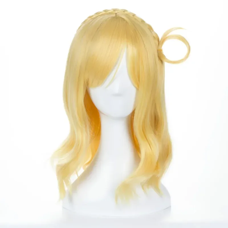 Peluca Sunshine Mari Ohara Love Live Aqours, pelo sintético para mujer, pelucas para disfraz de fiesta de Halloween, Anime LoveLive + gorro de peluca